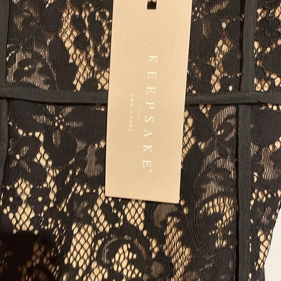 KEEPSAKE THE Label NWT Dreamers black lace spaghetti strap dress size XXS - Picture 5 of 7